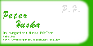 peter huska business card